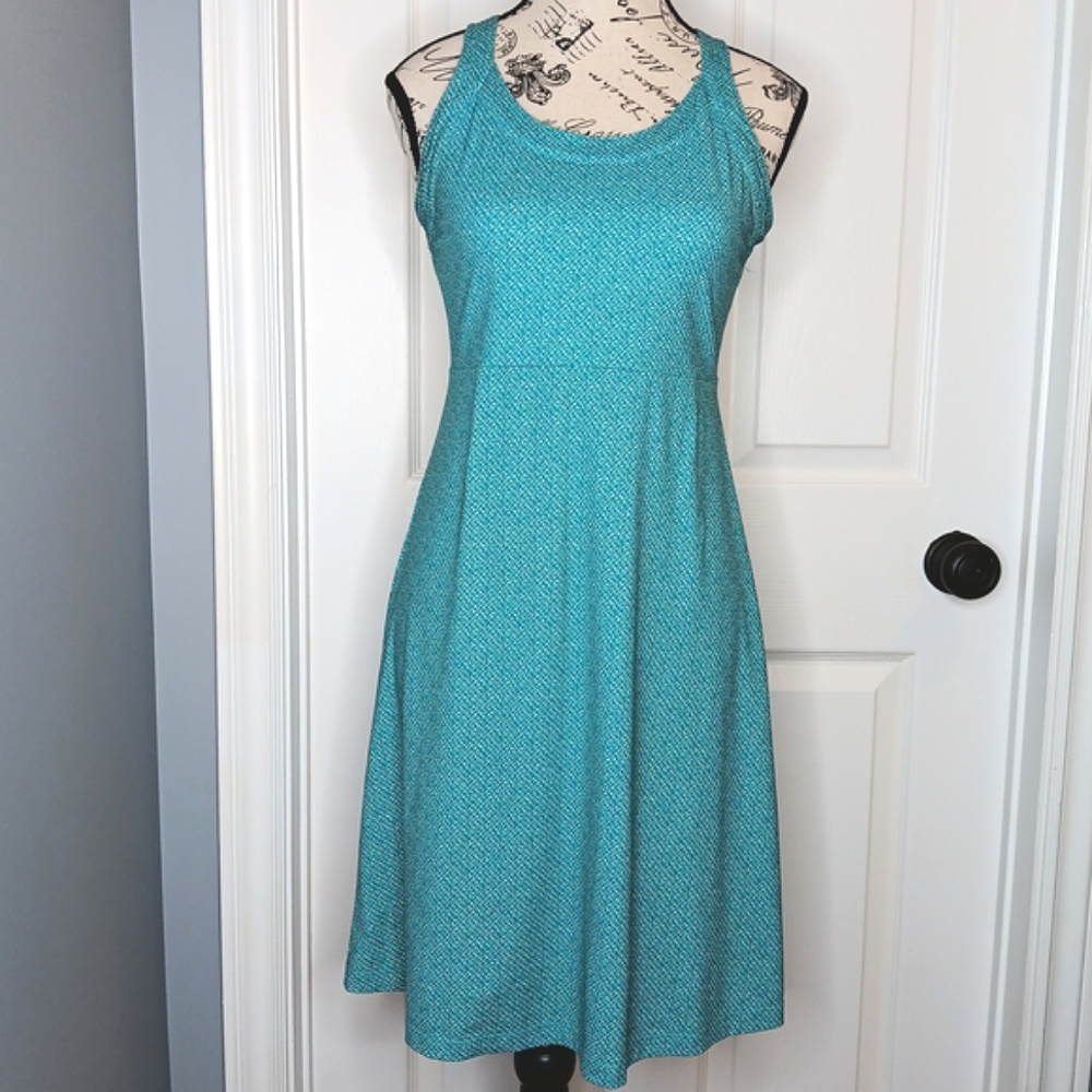 NWOT Columbia Women's Teal Casual Dress Racer Back Sleeveless Sundress Size XS
